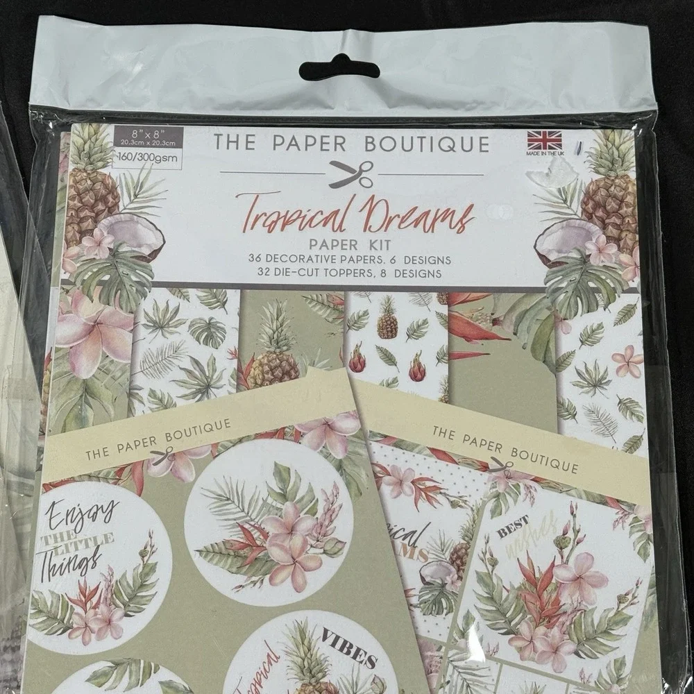 The Paper Boutique Tropical Dreams Paper Kit & Inserts Set Mixed Green Floral